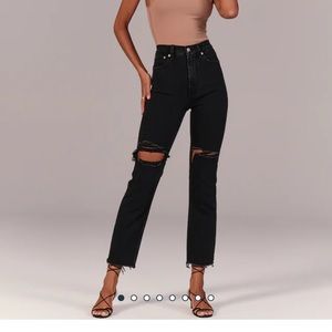 Abercrombie & Fitch ankle straight ultra high rise